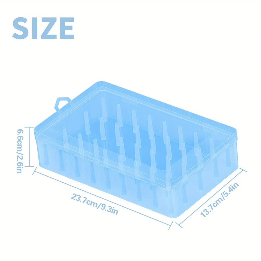 42 Roll Sewing Thread Storage Box, Transparent PP Plastic Embroidery Sewing Set Storage Box, Portable Large Capacity