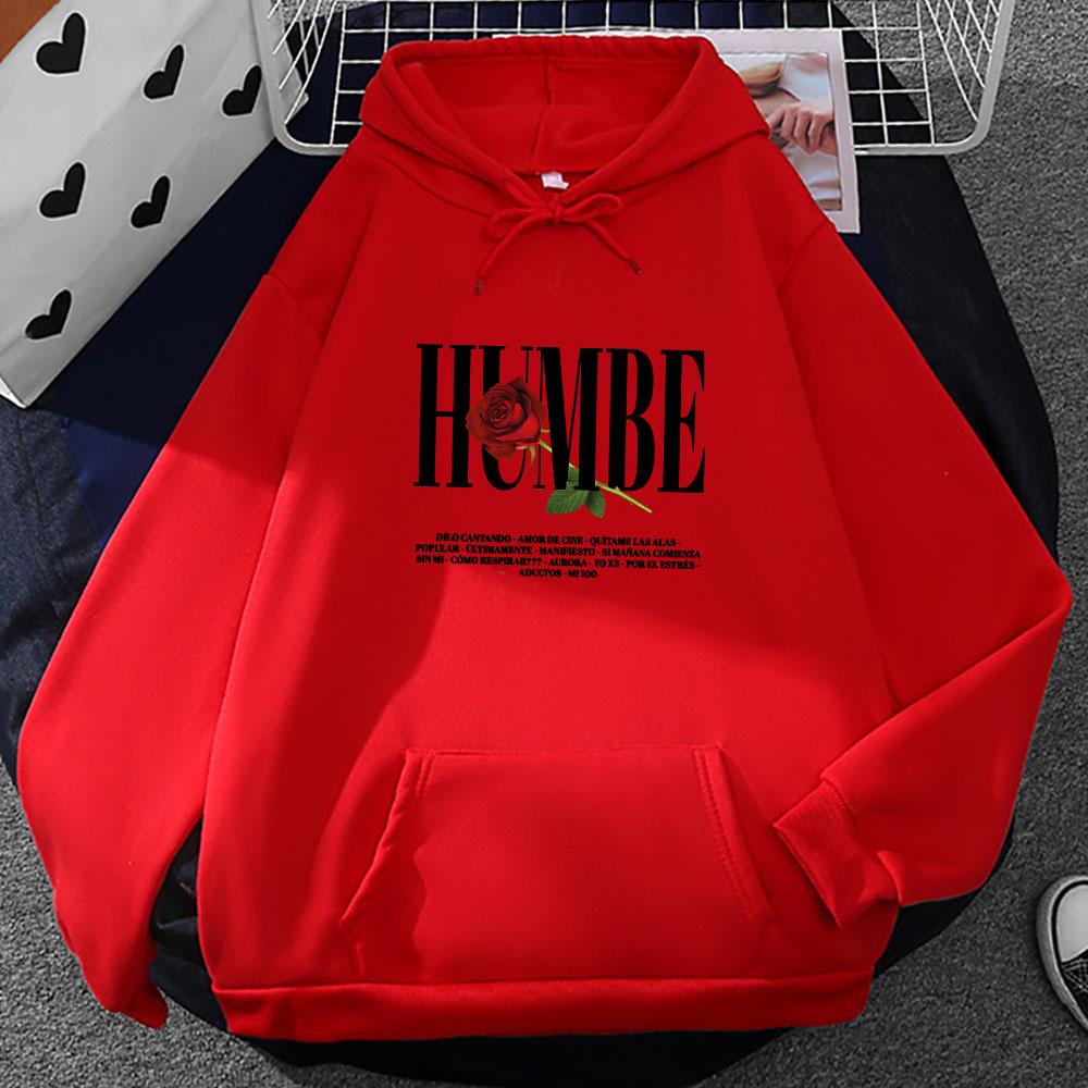 Rose Humbe Printing Hoodies Casual Winter Long Sleeve Sweatshirt for Winter Fall Streetwear Soft Pullovers Hoodie
