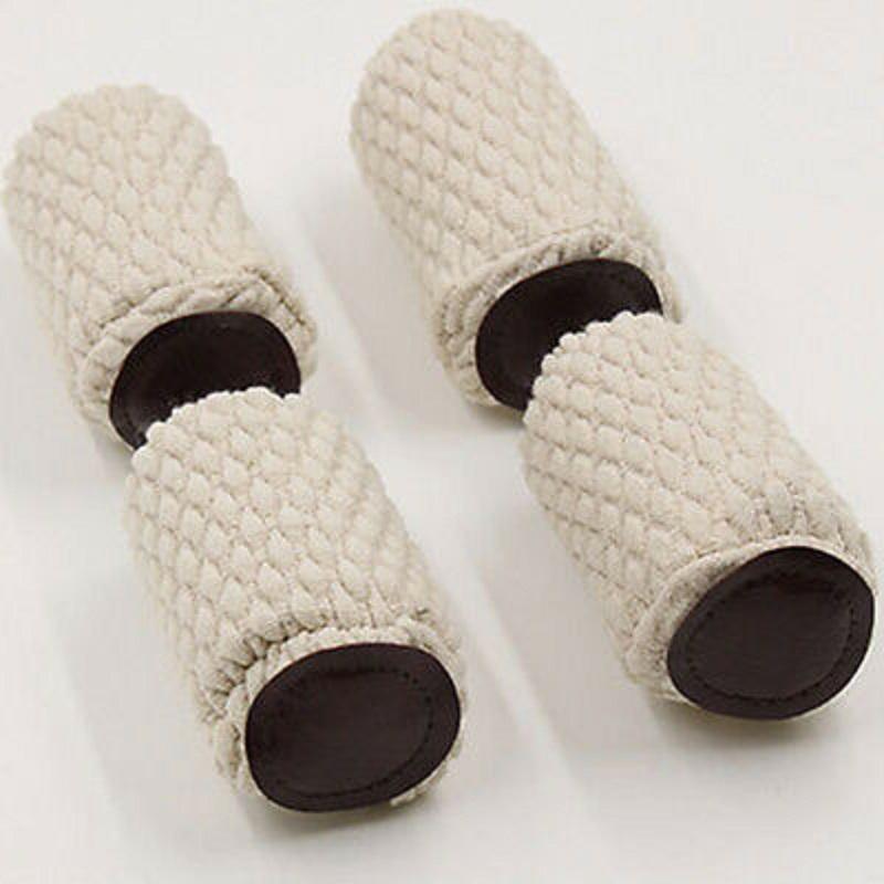 

Furniture 4pcs Table Chair Foot Leg Knit Socks Cover Pads Floor Protector вершковий