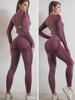Women's 5-Piece Fitness Suit: Hip-lifting Yoga Pants, Beautiful Back Top, Short-Sleeved Knit Wear