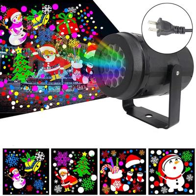Múltiplos Padrões Projetor de Natal Decoração Iluminação Interna LED Laser Projetor Lâmpada de Floco de Neve Festa Ano Novo Exterior Casa