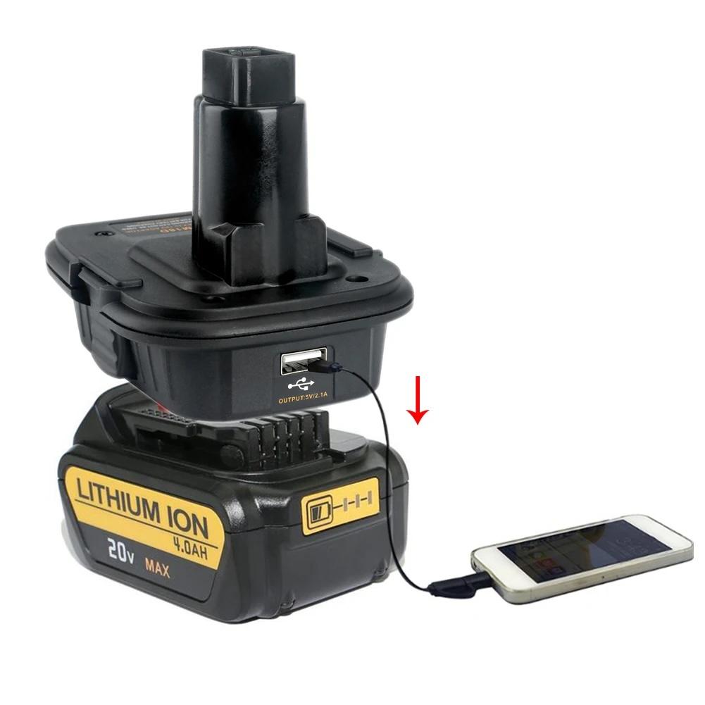 Dewalt DCB201 Adapter for Dewalt and Milwaukee 18V Batteries (DM18D) Black