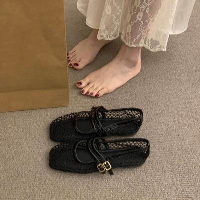 Design di nicchia a rete traspirante con intagli Scarpe Mary Jane Nuovi sandali da pesca da donna Scarpe singole a rete