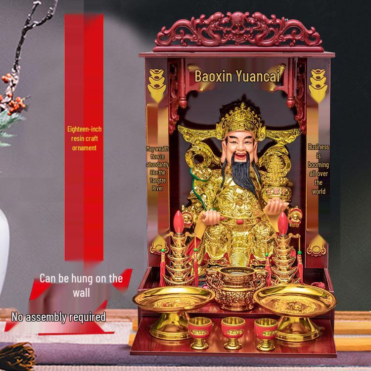Estatua de Cerámica del Dios de la Riqueza y del Dios Marcial Guan Gong para Decoración del Hogar y la Oficina
