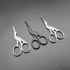 Stainless Steel Hair Scissors - Enhanced Safety Round Tip Stork Scissors for Precise Eyebrow, Nose, Beard & Ear Hair Trimming
