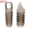Penis Sleeve Enlarger Extender Enhancer Pennis Sleeve Delay Ejaculation Silicone Reusable Cock Ring Adult Sex Toys For Men
