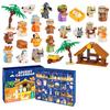 New Year Advent Calendar - Christmas Countdown Calendar With 24 Building Block Toys