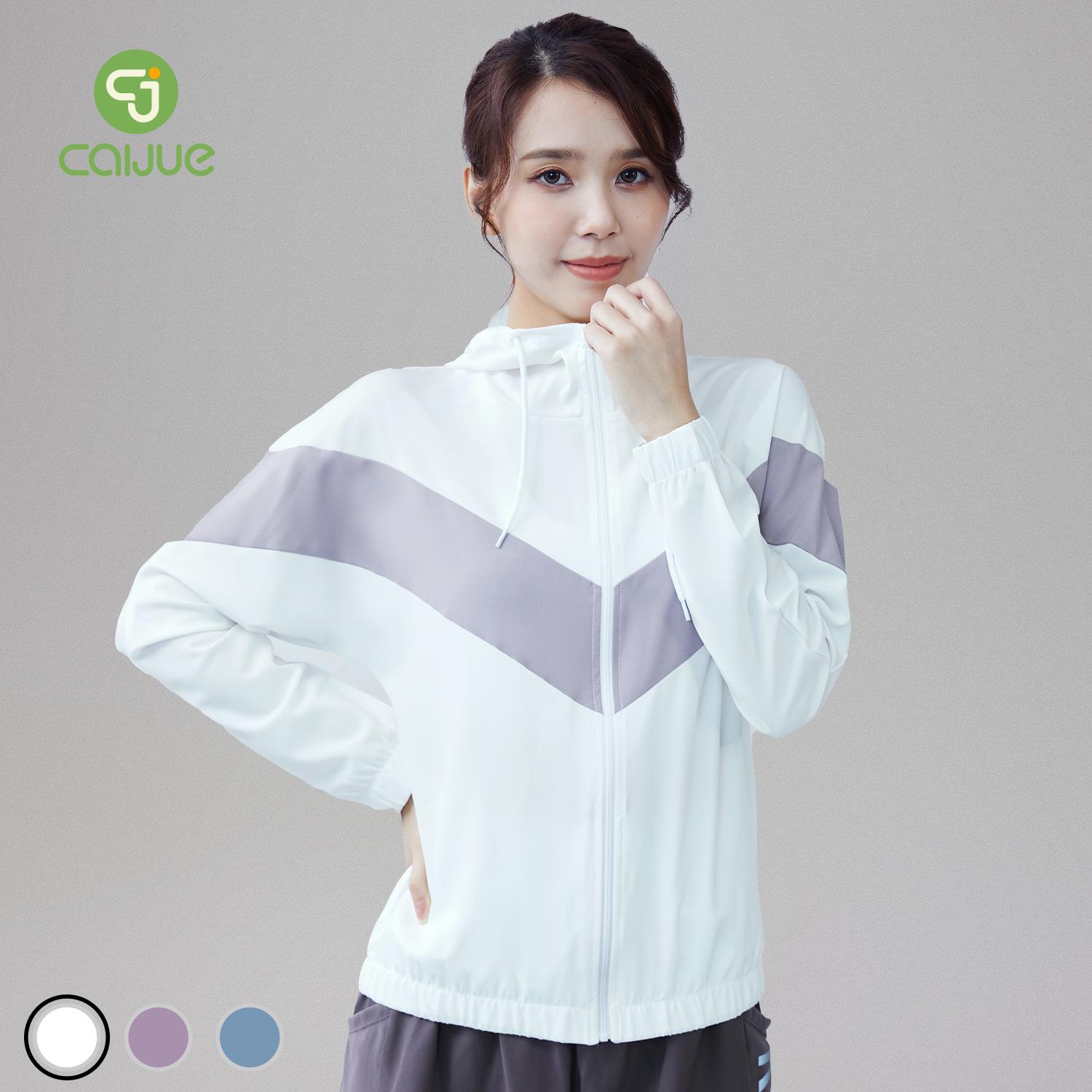 

Women s Hooded Zipper Jacket - Autumn/Winter Windproof, Casual, Long Sleeve, Loose Fit for Running & Fitness S білий