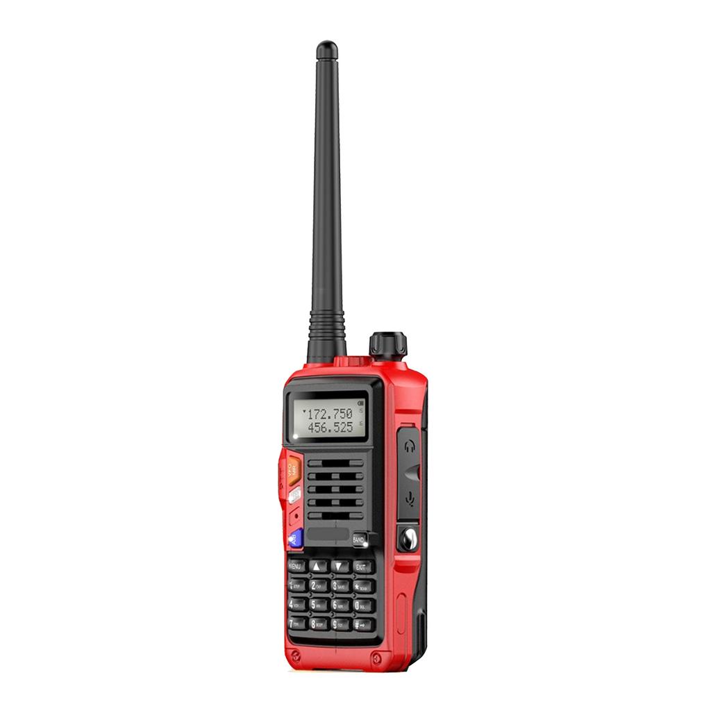 BAOFENG UV S9 III Handheld Walkie Talkie Tri Band 10W Ham Radio 2 Antenna 10KM Long Range VOX Function 128CH Red, EU