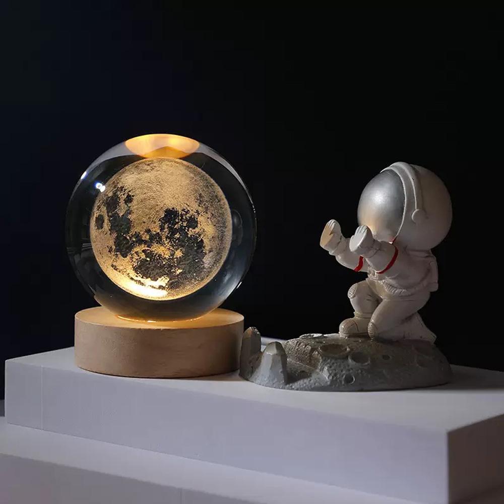 Creative 3D Carving Crystal Ball 8CM/3.15in Multiple Series Styles Suitable for Home and Office Desktop Decor