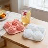 4-Cavity Rose Ice Cube Mold Silicone Ice Cube Tray Easy Release Ice Ball Maker for Chilling Cocktails Whiskey and Juice Drinks