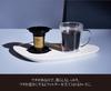 cores Gold Filter Extended Keeps Freshly Ground Coffee and Tea Hot or No Brewing Equipment Glass [Official] Double-Walled Mug, 300ml, C412, 3-Month