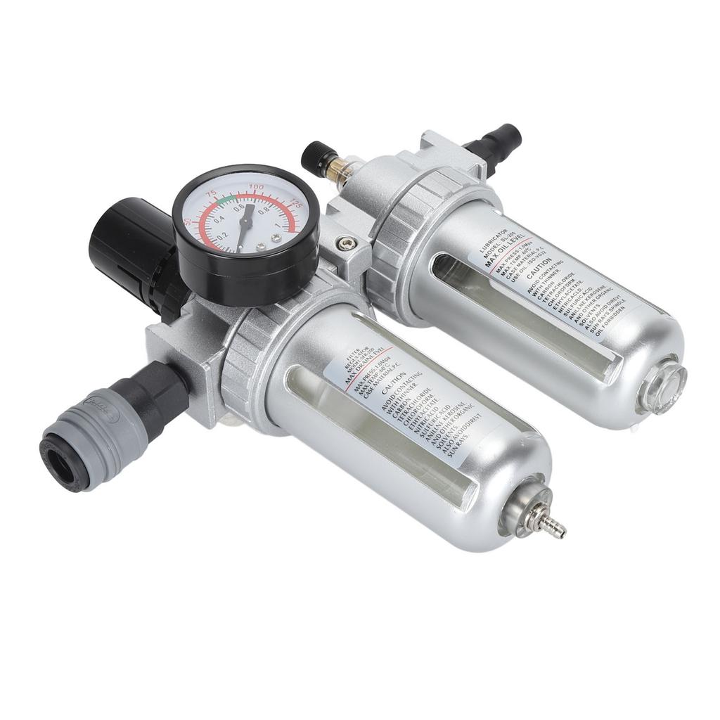  Filter Pressure Regulator 1/4 Inch Aluminum Alloy PC and Plastic Compressed  Filter