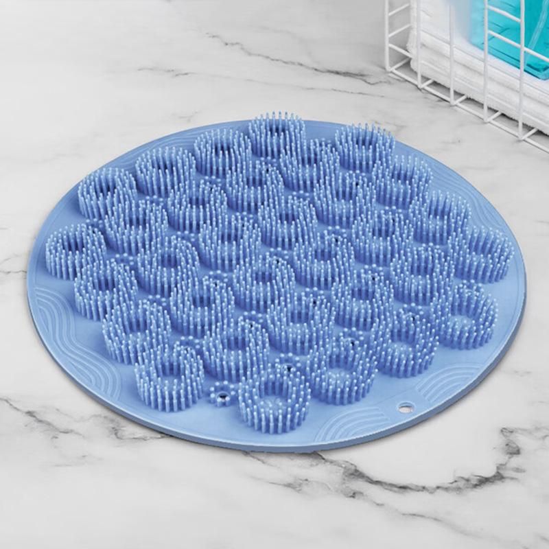 

Bathroom Non-slip Back Rubbing Back Scrubbing Lazy Shower Foot Rubbing Mat 1PC синий