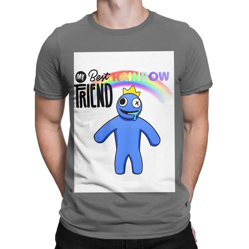 My Best Rainbow Gaming Friends Blue Novelty 100 Cotton TShirt Rainbow Gaming Friends Tops Tees For Unisex