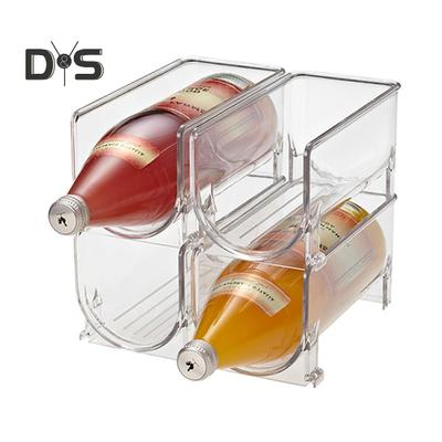 HOW-E lagringsstativ Gjennomsiktig plassbesparende akryl vinstativ lagringsorgan for vin