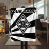 1PC Custom Name Vfl Gladbach Patterned Flannel Blanket Suitable For All Seasons for Home Decor Warmth and Comfort Gifts Holiday Present