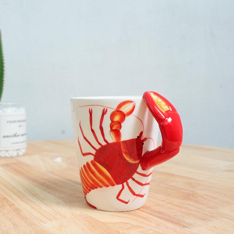 Dinosaur Shape Water Cup 3D Stereoscopic Animal Ceramic Coffee Cup Office Afternoon Tea Mug Breakfast Milk Mug Home Decoration