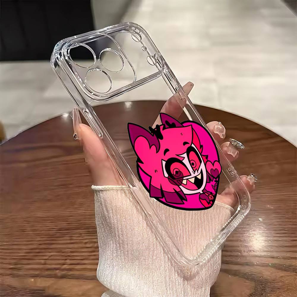 H-Hazbin H-Hotel Alastor Phone Case For iPhone 17 16 15 14 13 12 11 Mini Pro Max Plus Transparent Cover