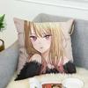 Pilow Cases Kitagawa Marin Couple Pillow Pillowcases 50X50 Decorative Pillows For Sofa Car Decoration Cushion Cover Luxury Anime