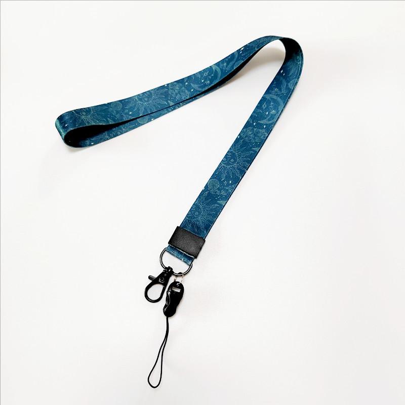 Florales Gurtband-Lanyard Handyhülle mit abnehmbarer Flugzeugschnalle - Anti-Drop Hals- & Ausweis-Lanyard