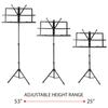 RockJam Music Stand Foldable 050151-BK (Aluminum)