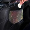 Sparkling Bling Rhinestones Car Trash Can Durable & Convenient Hanging Storage Bag for Seat Back Multifunctional Space-Saving Car Interior Accessory
