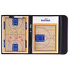 Basketball Coaching Board 2.5 Folds Foldable Strategy Teaching Clipboard with Dry Erase and Marker Pen