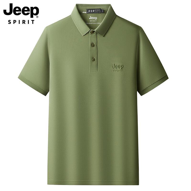 JEEP SPIRIT Men s Casual Short Sleeve Polo Shirt 3XL