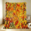 Klimt Floral Collection Hemmed Flannel Blanket - Soft Cozy Warm Artistic Throw for Home, Sofa Napping, Bedroom, Christmas & Halloween Use