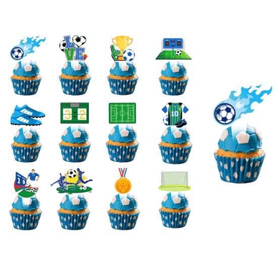 Futbol Doğum Günü Partisi Süslemeleri Seti Futbol Parti Malzemeleri Tabaklar Peçeteler Bardaklar Balonlar Afiş Masa Örtüsü ile Futbol Temalı Doğum Günü Partisi Paketi