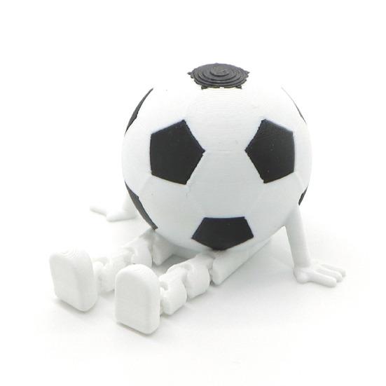 Sports Ball Figure Desk Decor with Articulating Legs 3D Printed Sitting