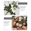 3PCS/Bunch Multicolor Rose Artificial Flower Silk Petal Floral Arrangement Simulation Rose Flower Green Leaves DIY Faux Flower