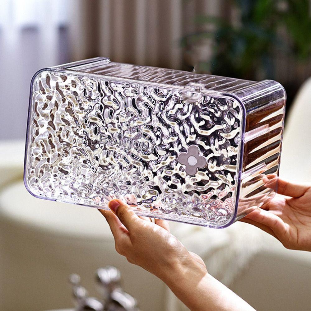 Transparent Napkin Storage Box Plastic Paper Box Storage Container Tissue Box  Living Room