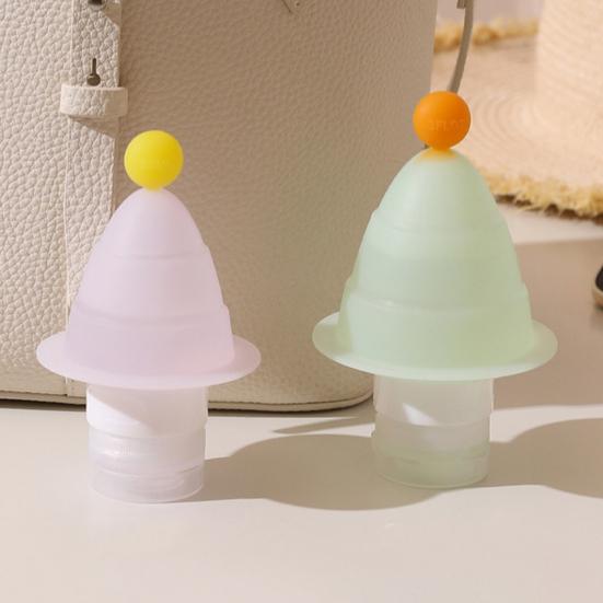 3Pcs 60/90ML Foldable Tree Bottle Leak Proof Reusable Facial Cream Lotion Sunscreen Silicone Storage Bottle Refillable Empty Toiletries Container