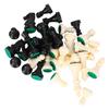 Plastic Chessmen Set International Chess Game Complete Chessmen Set Black&White