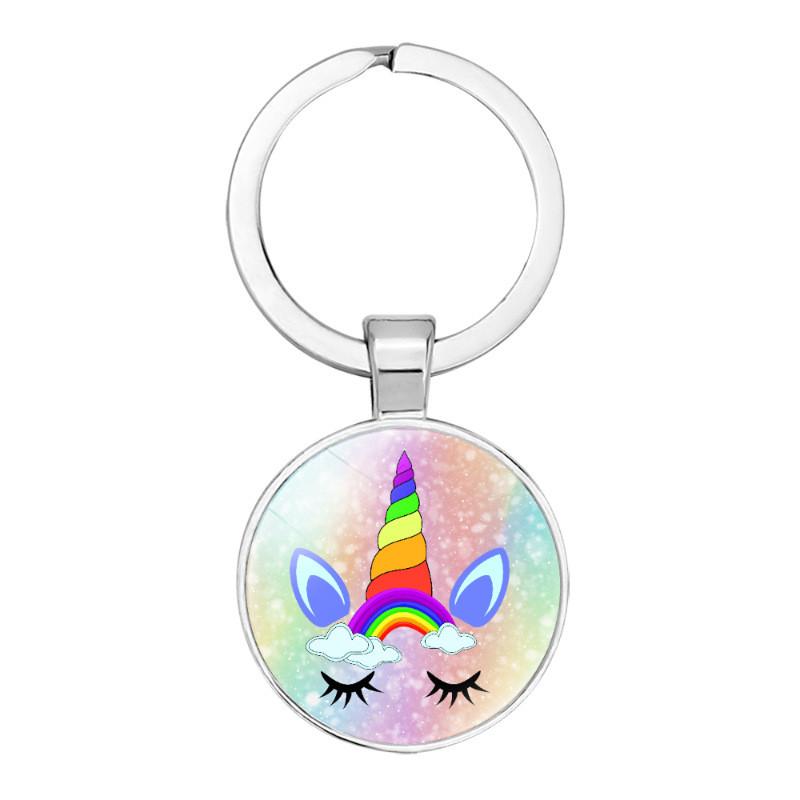 New Crown Unicorn Time Gem Simple Pendant Keychain Bag Charm Zinc Alloy