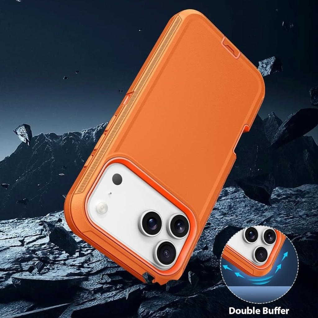 Heavy Duty Hybrid 3IN1 Ott Defender Case For iPhone 17 16 15 14 Plus 13 12 Pro Max Air 17e 16e Shockproof PC Cover With Clip