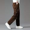 Mens Casual Cargo Pants Drawstring Elastic Waist Joggers Loose Fit Lightweight Pants with Multi Pockets