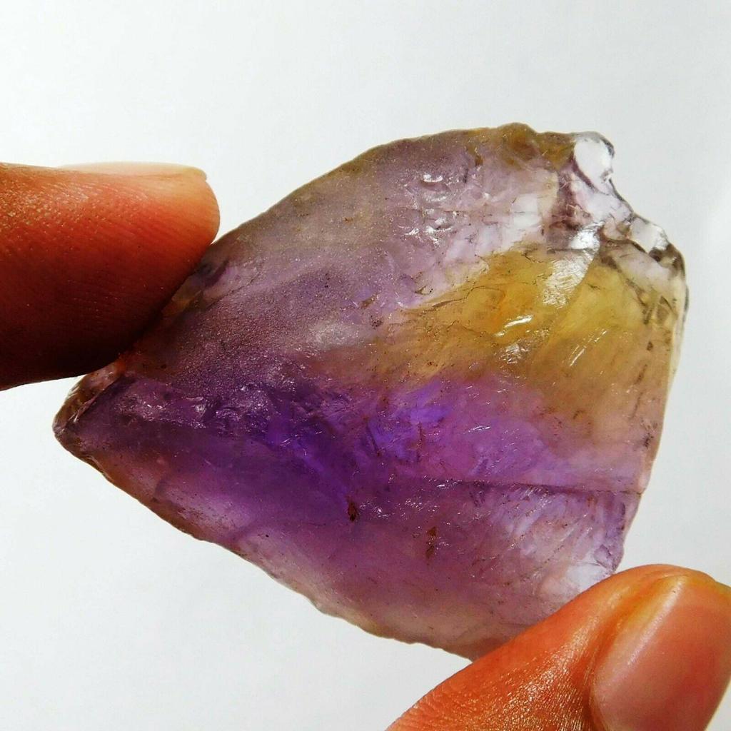 CERTIFIED Uncut Rough 76 Ct Natural Ametrine Huge Multi-Color Loose Gemstone