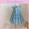 Girl Summer Dress Cotton Butterfly Bow Cute Princess Flare Sleeveless For Kids 3-8 Years Old