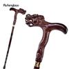 Red Dragon Wooden Single Joint Fashion Walking Stick Decorative Cospaly Cane Halloween Mace Crutch Wand Crosier 84cm