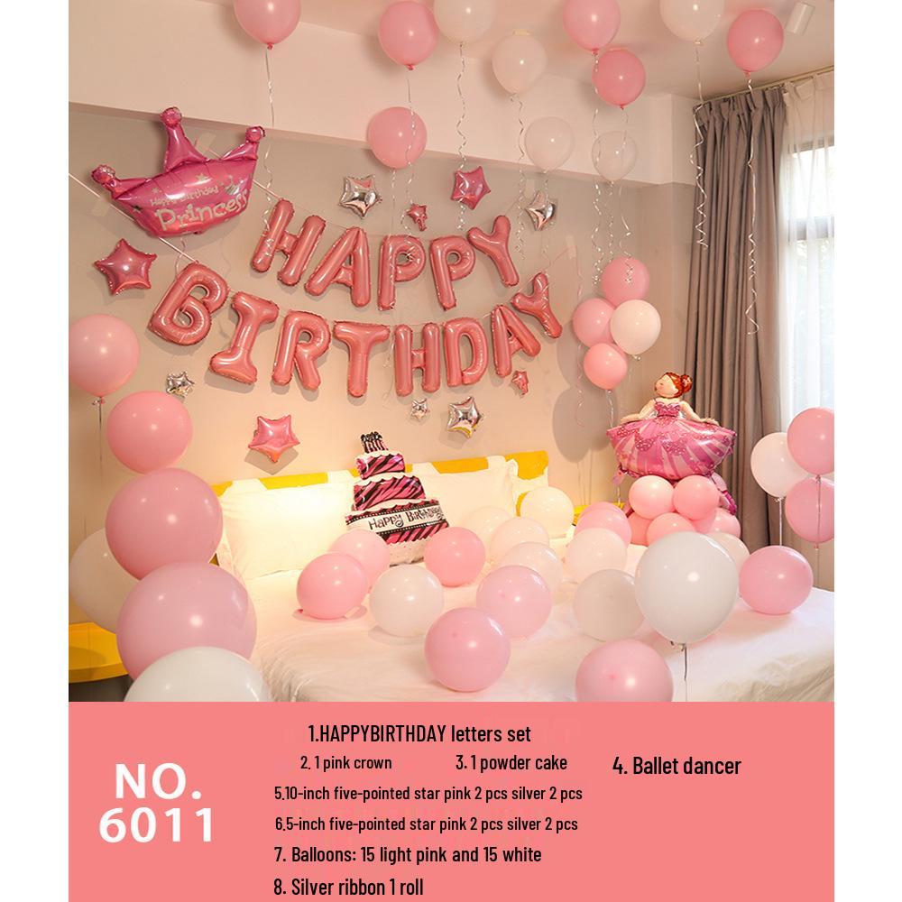 Romantic Birthday Balloon Set: High-End Decorations for Boyfriend or Girlfriend