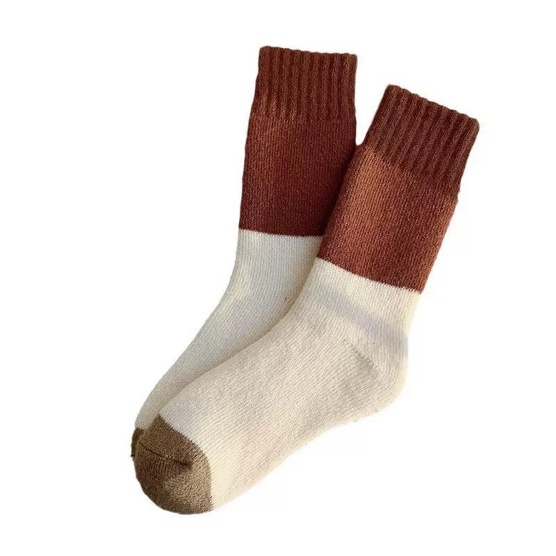 

Female Autumn and Winter Plus Velvet and Thick Hair Ring Warm Lovely Tube Sleep Socks 1 pair