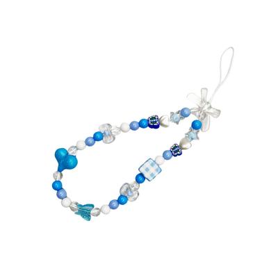 Łańcuszek do telefonu komórkowego Koralikowy pasek na nadgarstek Przenośny Modny Uniwersalny Smycz Wisząca lina Zawieszka Biżuteria dla Kobiety Dziewczyn