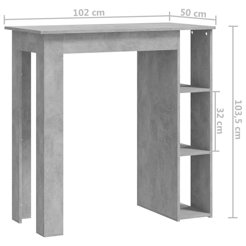 Bar Tisch für das Wohnzimmer, Konsolentisch, Schminktisch, 102x50x103,5 cm