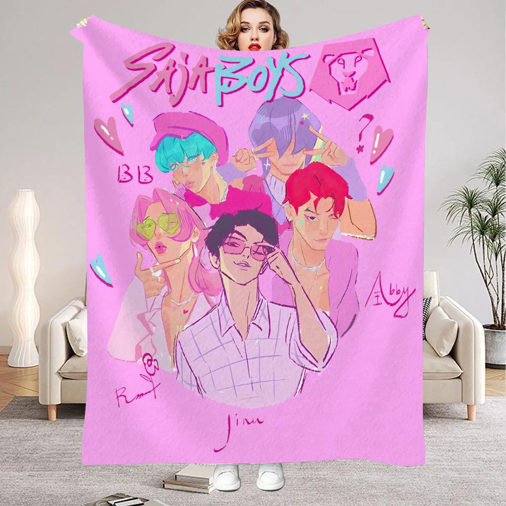 K-Pop D-Demon H-Hunters Huntrix Blankets Quality Soft Warm Throw Blanket Winter Girls Boys Gift For Couch Bed Office Camping