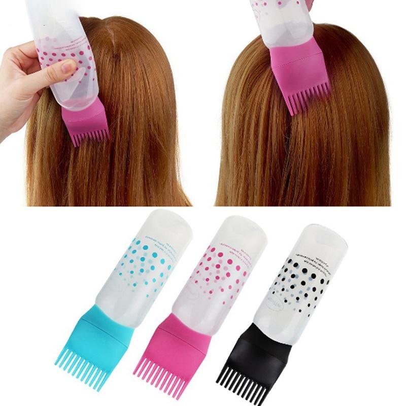 1Pcs Professional Refillable Hair Dye Applicator Brush Bottle Hair Colouring Dispensing Comb Salon Hairdressing Styling Tool