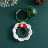 Christmas wool crocheted pendant creative wool Christmas wreath exquisite pendant decorative bag Christmas decorations