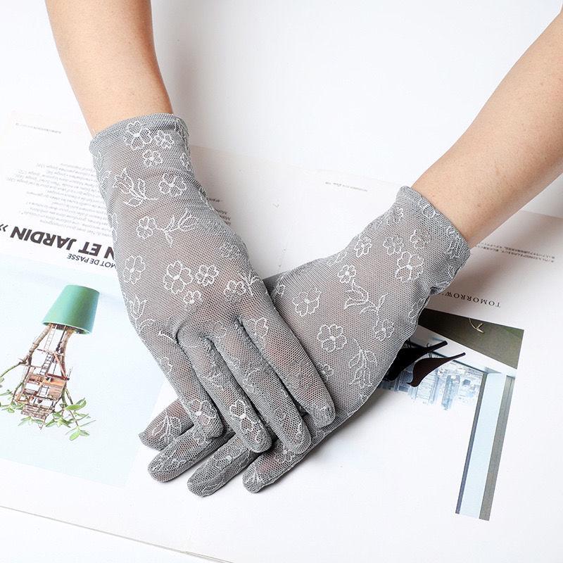 Women's Korean Style Lace Sun Protection Driving Gloves - Breathable & Ultra-thin for Summer